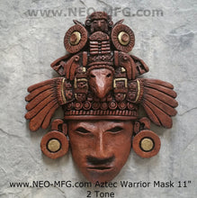 Load image into Gallery viewer, History Aztec Maya Artifact Warrior mask Sculpture Statue 11&quot; Tall www.Neo-Mfg.com
