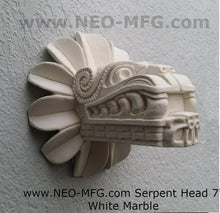 Load image into Gallery viewer, History Feathered Serpent Head of Quetzalcoaltl Aztec Maya Artifact Carved Sculpture Statue 7&quot; www.Neo-Mfg.com
