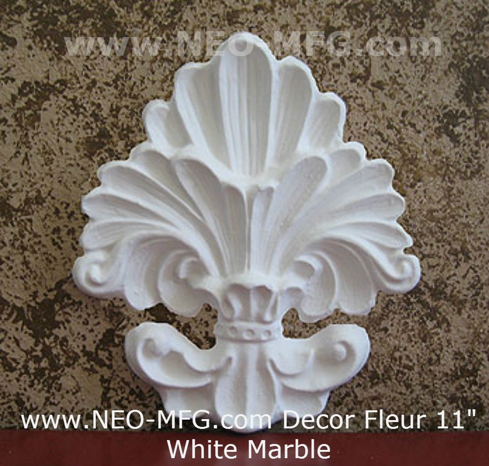 Decor FLEUR De Lis tuscan art wall sculpture plaque www.NEO-MFG.com