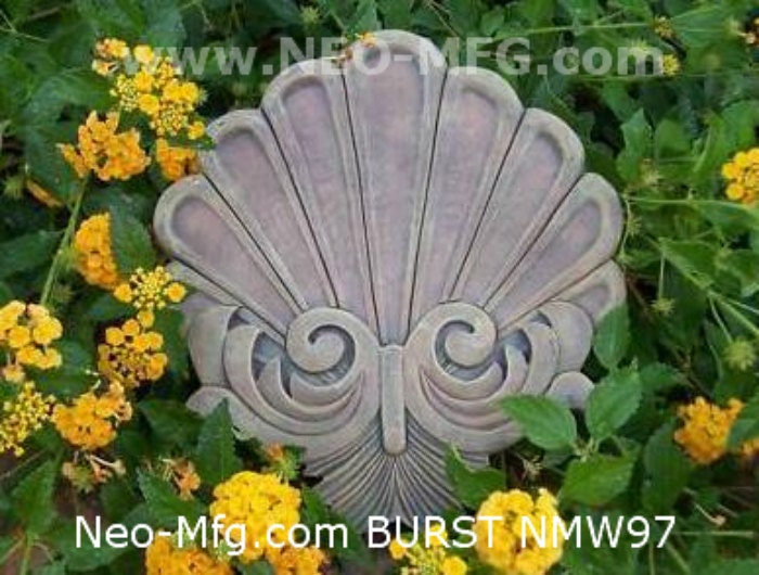 Decor Burst FLEUR De Lis tuscan art wall sculpture plaque www.NEO-MFG.com