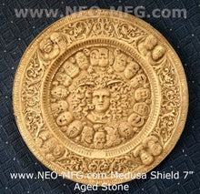 Load image into Gallery viewer, History Medusa Shield Artifact Carved Sculpture Statue 7&quot; www.Neo-Mfg.com b10
