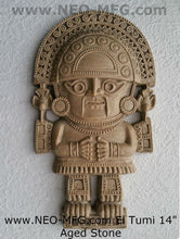 Load image into Gallery viewer, History Peru Inca Mesoamerican El Tumi Naymlap God King Sculptural wall relief plaque 12&quot; www.Neo-Mfg.com e23
