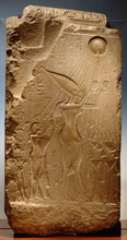 Load image into Gallery viewer, History Egyptian Akhetaten offering to Aton 10&quot; hieroglyph Sculptural wall relief www.Neo-Mfg.com Museum Reproduction
