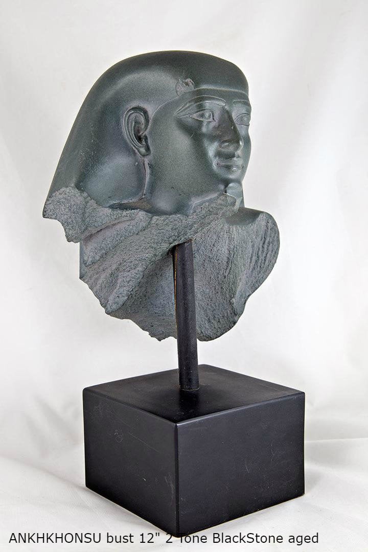 History Egyptian Ankhkhonsu bust Statue Sculpture 12" www.Neo-Mfg.com home decor Museum reproduction